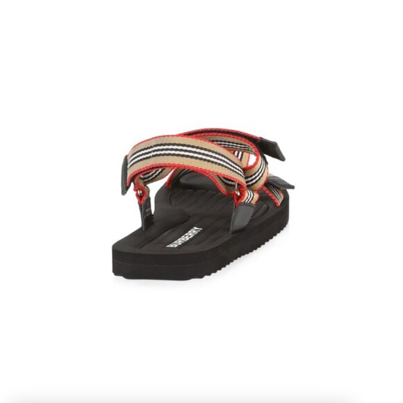 New BURBERRY Patterson Icon Stripe Sandals - Picture 3 of 4